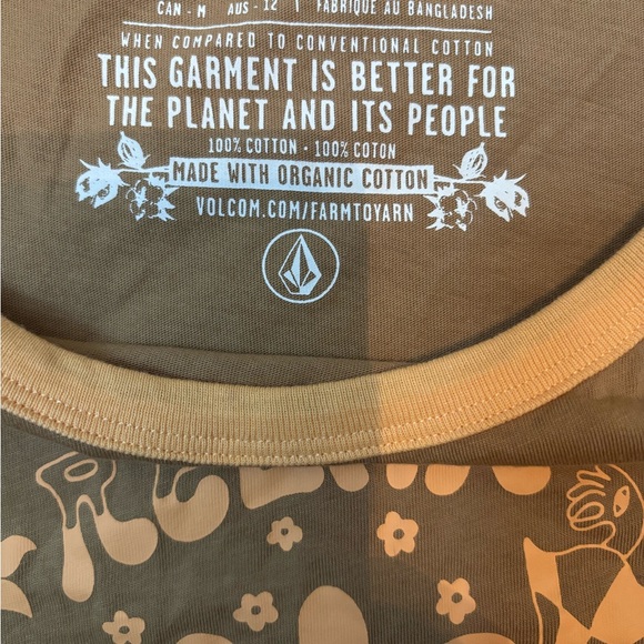 Volcom Tan Graphic Crop Top - Picture 6 of 7